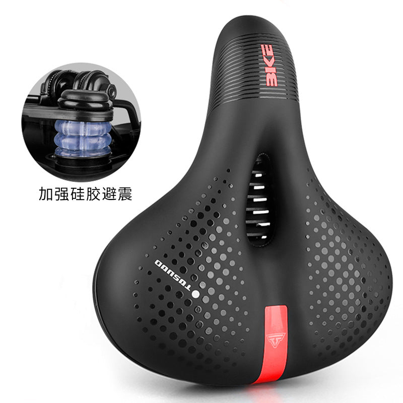 Cool riding sports bike seat cushion super soft shock absorption new big butt bike saddle riding equipment accessories