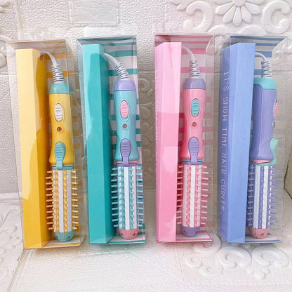 Mini Curling Stick Curling Straight Dual-use Splint Hair Straightener Net Red Air Bangs Curler Curl Comb Straight Hair Comb