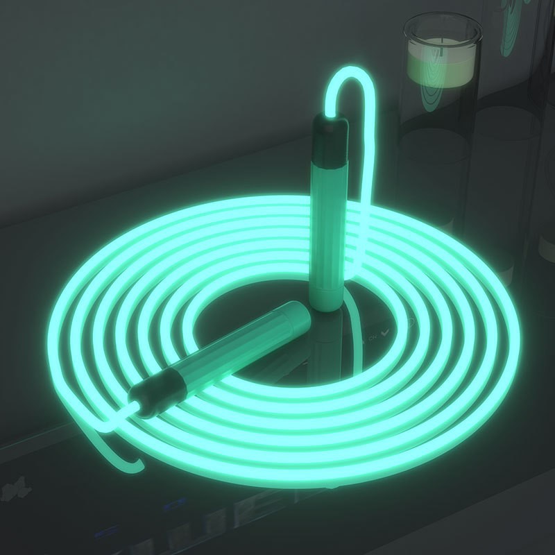 Manufacturer's glow-in-the-dark jump rope, popular on TikTok, fitness jump rope, flashing fluorescent jump rope for students and children, weighted jump rope.