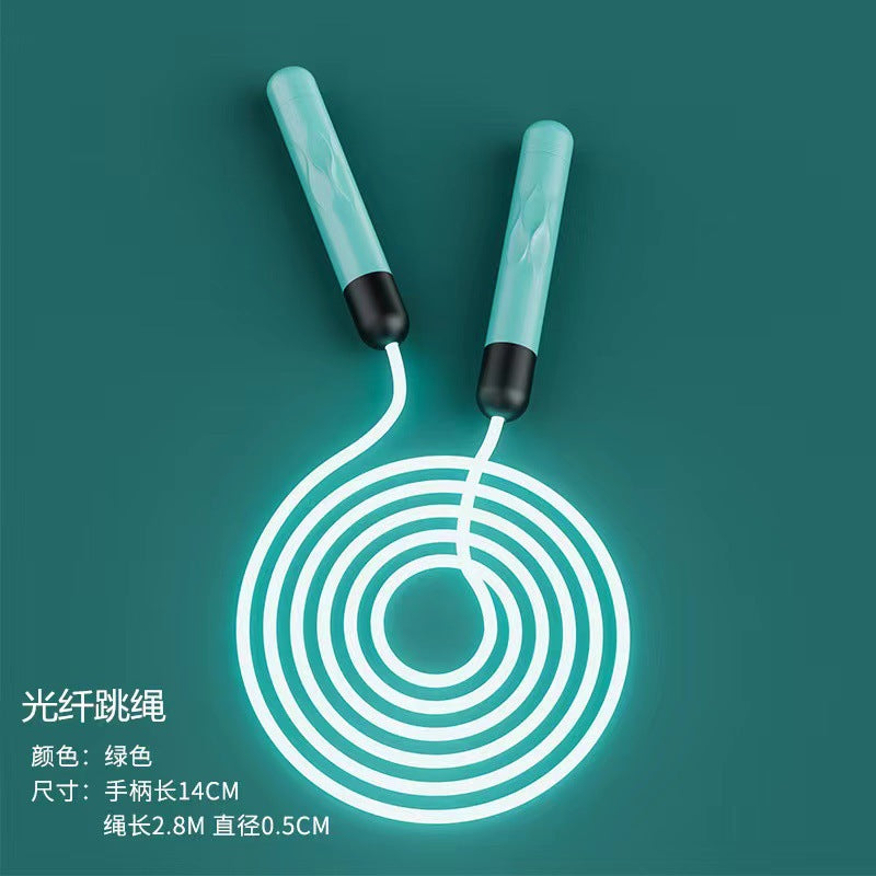 Manufacturer's glow-in-the-dark jump rope, popular on TikTok, fitness jump rope, flashing fluorescent jump rope for students and children, weighted jump rope.
