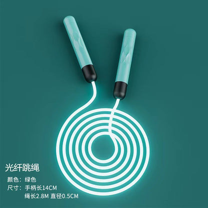 Manufacturer's glow-in-the-dark jump rope, popular on TikTok, fitness jump rope, flashing fluorescent jump rope for students and children, weighted jump rope.