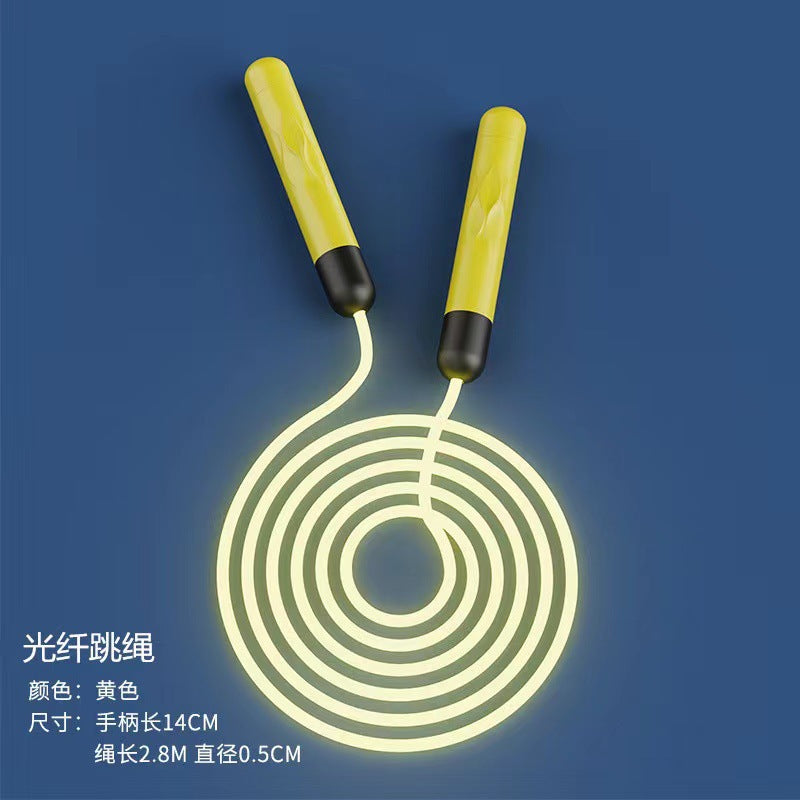 Manufacturer's glow-in-the-dark jump rope, popular on TikTok, fitness jump rope, flashing fluorescent jump rope for students and children, weighted jump rope.