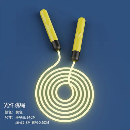 Manufacturer's glow-in-the-dark jump rope, popular on TikTok, fitness jump rope, flashing fluorescent jump rope for students and children, weighted jump rope.