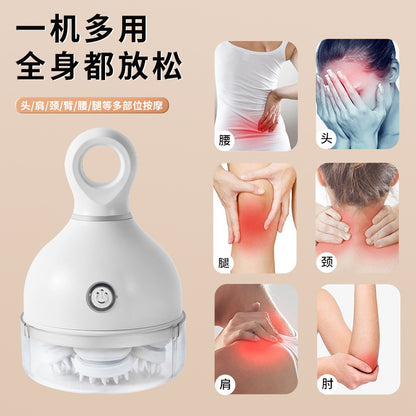 Cross-border head massager head therapy decompression acupoint electric meridian brush waterproof kneading handheld scalp massage