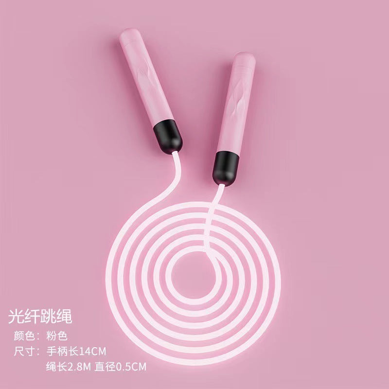 Manufacturer's glow-in-the-dark jump rope, popular on TikTok, fitness jump rope, flashing fluorescent jump rope for students and children, weighted jump rope.